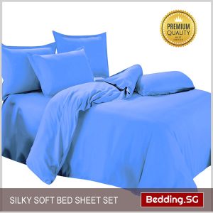 Bed Sheets Light Blue Super Single