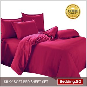 King Bedsheets Set Red