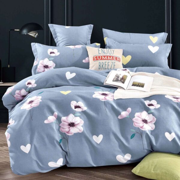 bed sheet set soft series heart shape