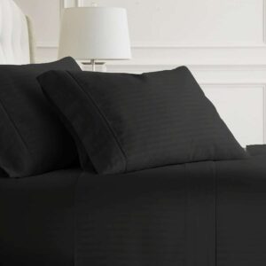 silky soft bed sheet black