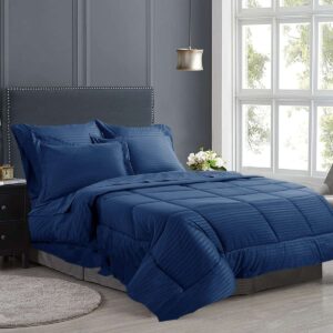 silky soft bed sheet comforter set blue