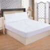 white cotton bedsheet