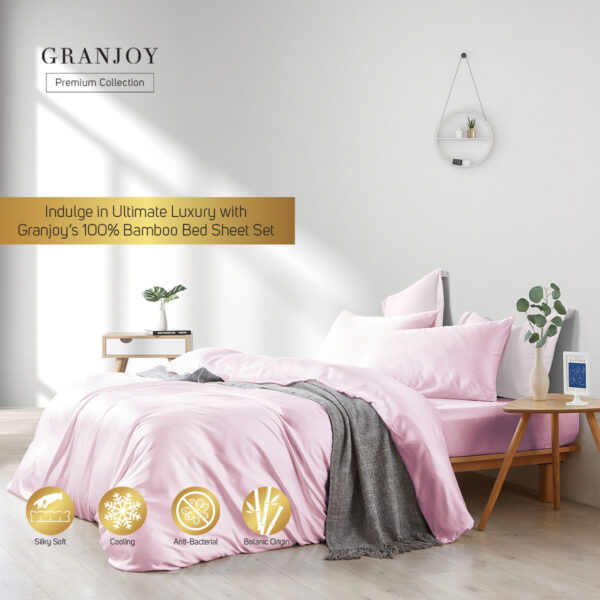 Bamboo Bed Sheet Set Pink Color